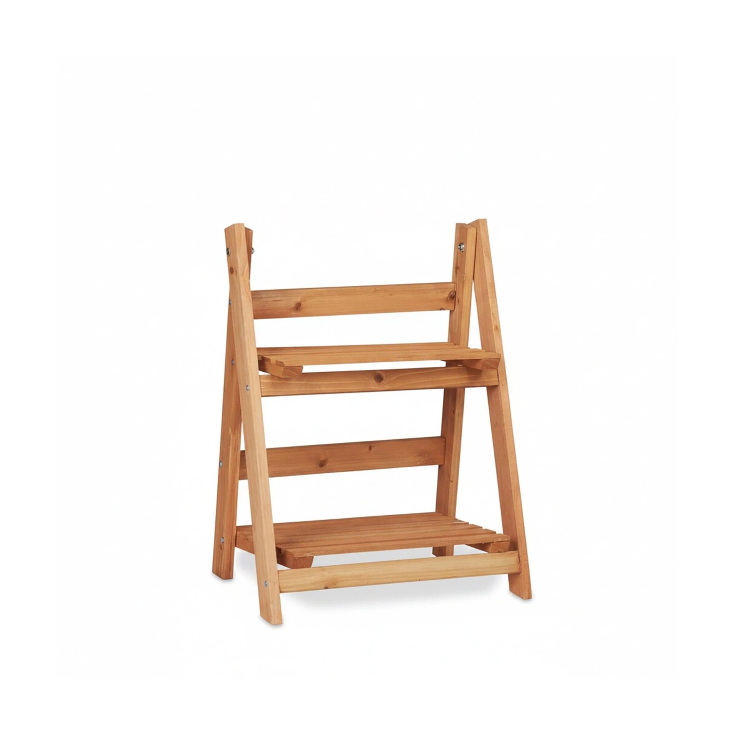 Relaxdays Blumentreppe Tannenholz Natur Klappbar