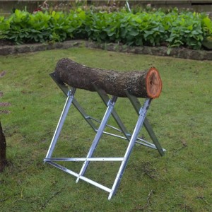 Garmio Saegebock Holzsaegebock Klappbar Silber 150Kg Verzinkt Zusammenklappbarer Haltebock 4-Fachextra Robust
