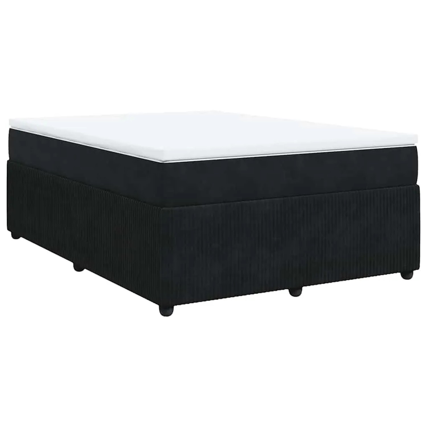 vidaXL Boxspringbett mit Matratze Schwarz 140x190 cm Samt 3285640 günstig online kaufen