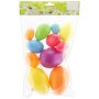 Bunte Osterdeko: 12 Eier aus Kunststoff zum Aufhängen, 4-9 cm groß.