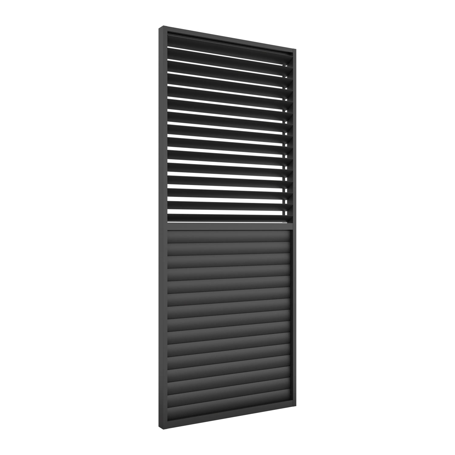 Ximax Lamellenwand, Aluminium, dunkelgrau, 90 cm für Pergola als Wind- und Sichtschutz.