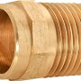 Löt-Übergangsnippel aus Rotguss, 12 mm x 21 mm (R 1/2), für Kupferrohre.