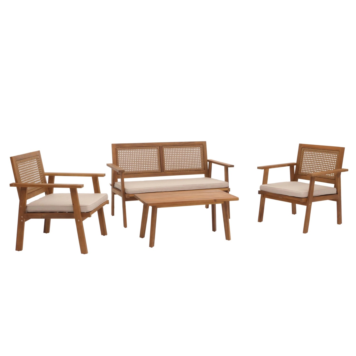 MCW Garten-Garnitur MVG-N46 4-teilig Kissen Creme günstig online kaufen