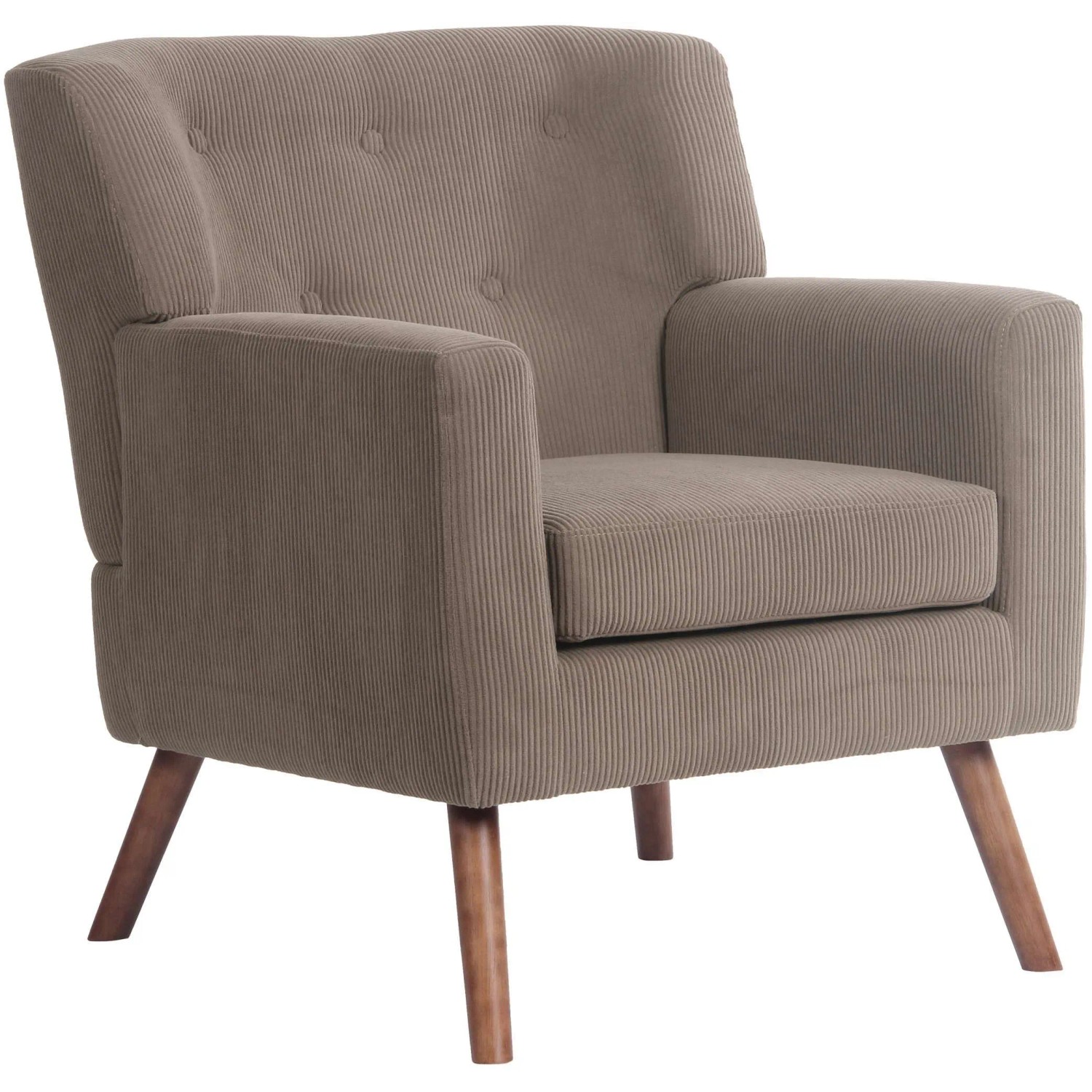 DELUKE Lounger Sessel MUSCAT Cord Dunkelbraun 72x74x80cm Loungesessel Wohnzimmer Bequem Lounger Clubsessel Sofa Hotelsessel