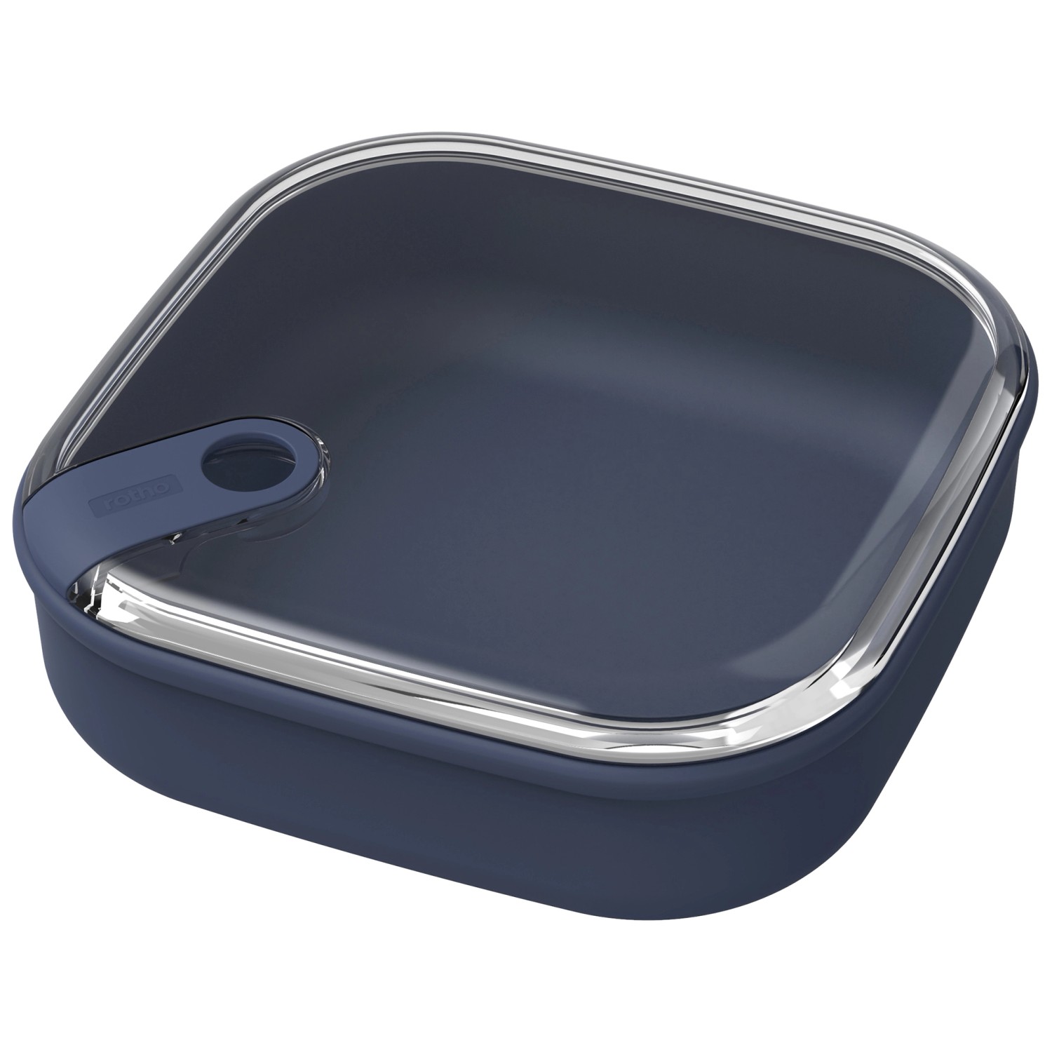 Rotho Frischhaltedose Ela Flach 1, Dunkel-Blau