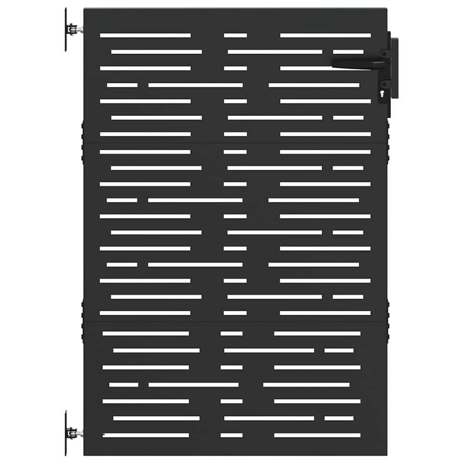 vidaXL Gartentor Schwarz 105 x 150 cm Pulverbeschichteter Stahl 42015876 günstig online kaufen