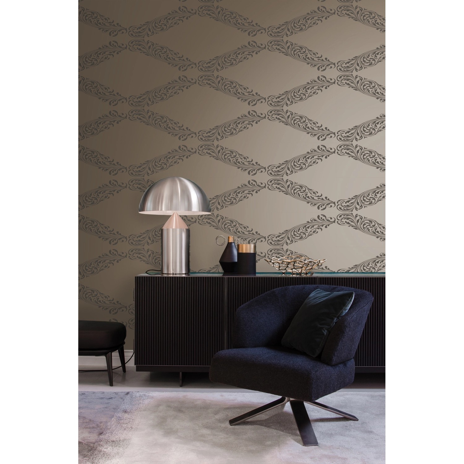 Origin Wallcoverings Tapete Ornamente Bronze und Braun 53 cm x 10,05 m 3457 günstig online kaufen