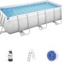 Bestway Stahlrahmenpool 404x201x100 cm mit Sandfilteranlage und Leiter.