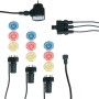 Ubbink MiniBright Teichbeleuchtung Set mit 3 Leuchten, Farbwechsel-Kappen und Trafo.