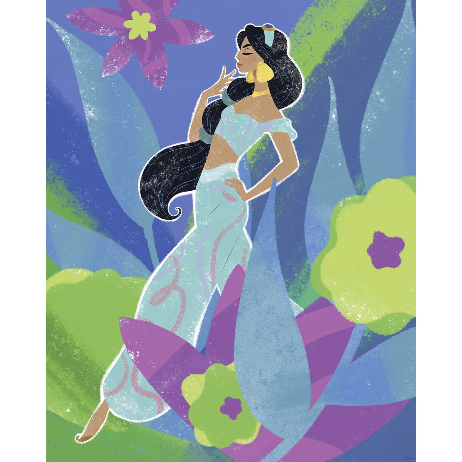 Komar Wandbild Disney Princess Jasmine in Blue 40 cm x 50 cm günstig online kaufen