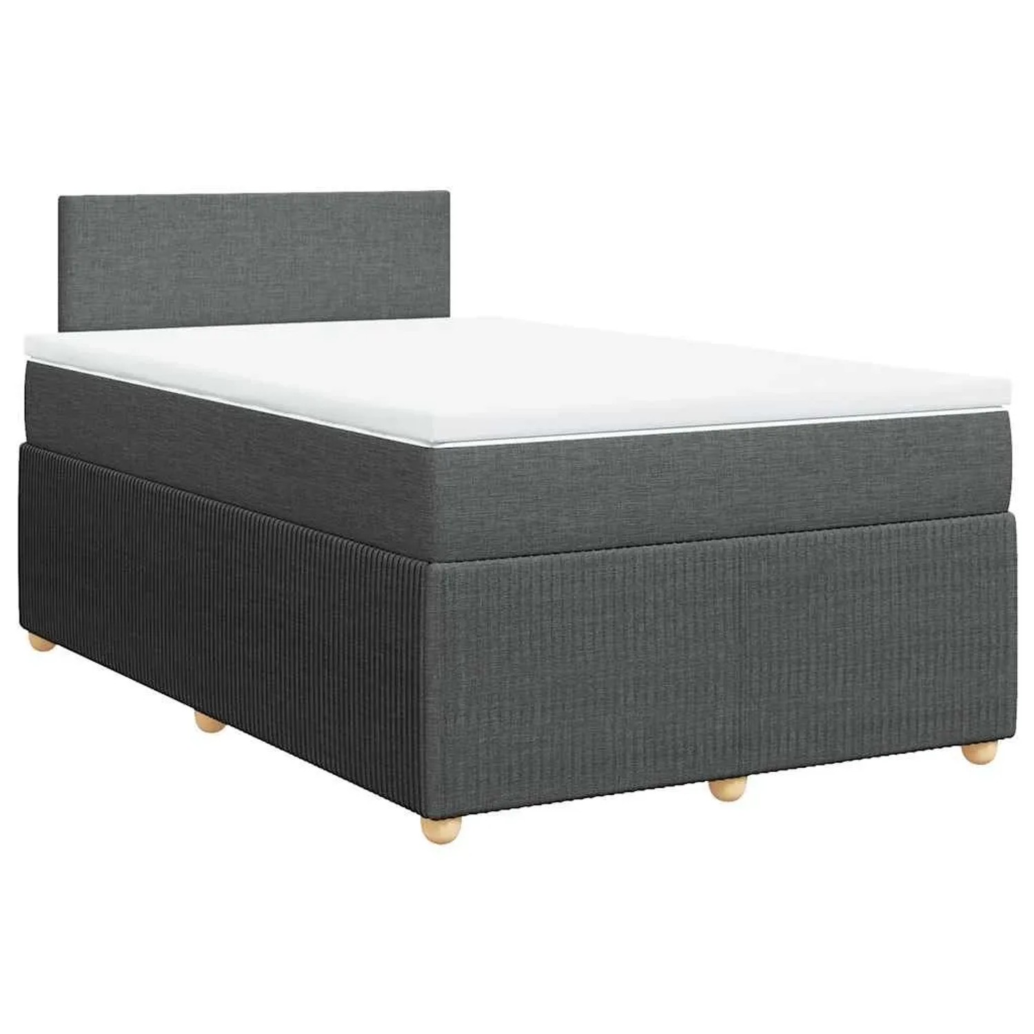 vidaXL Boxspringbett mit Matratze Dunkelgrau 120x200 cm Stoff 3289717 günstig online kaufen