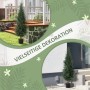 Große künstliche Zypresse (120 cm) im Topf, UV-beständig, als Hausbaum für Garten & Eingangsbereich.