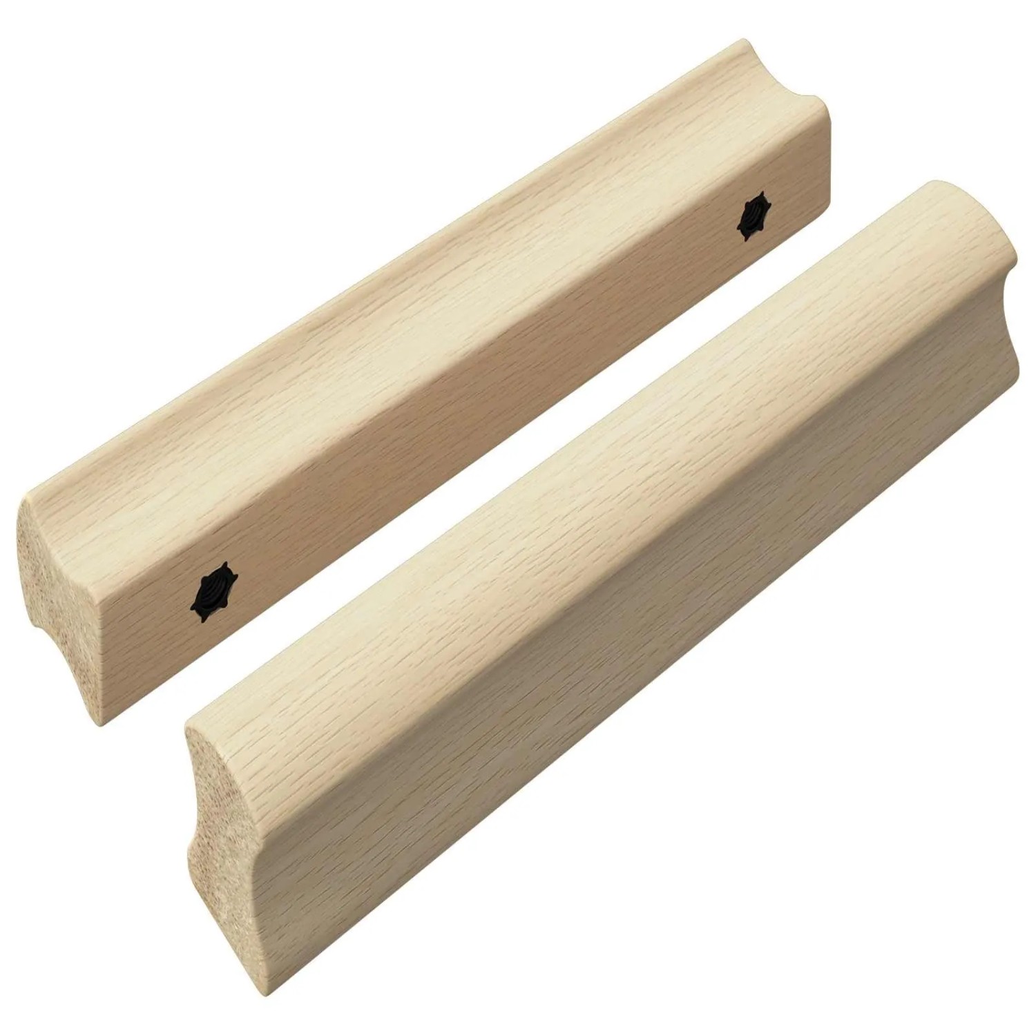 vidaXL Gerader Griff 2 Stk Natur Holzfarbe 130 x 25 x 30 mm 864698