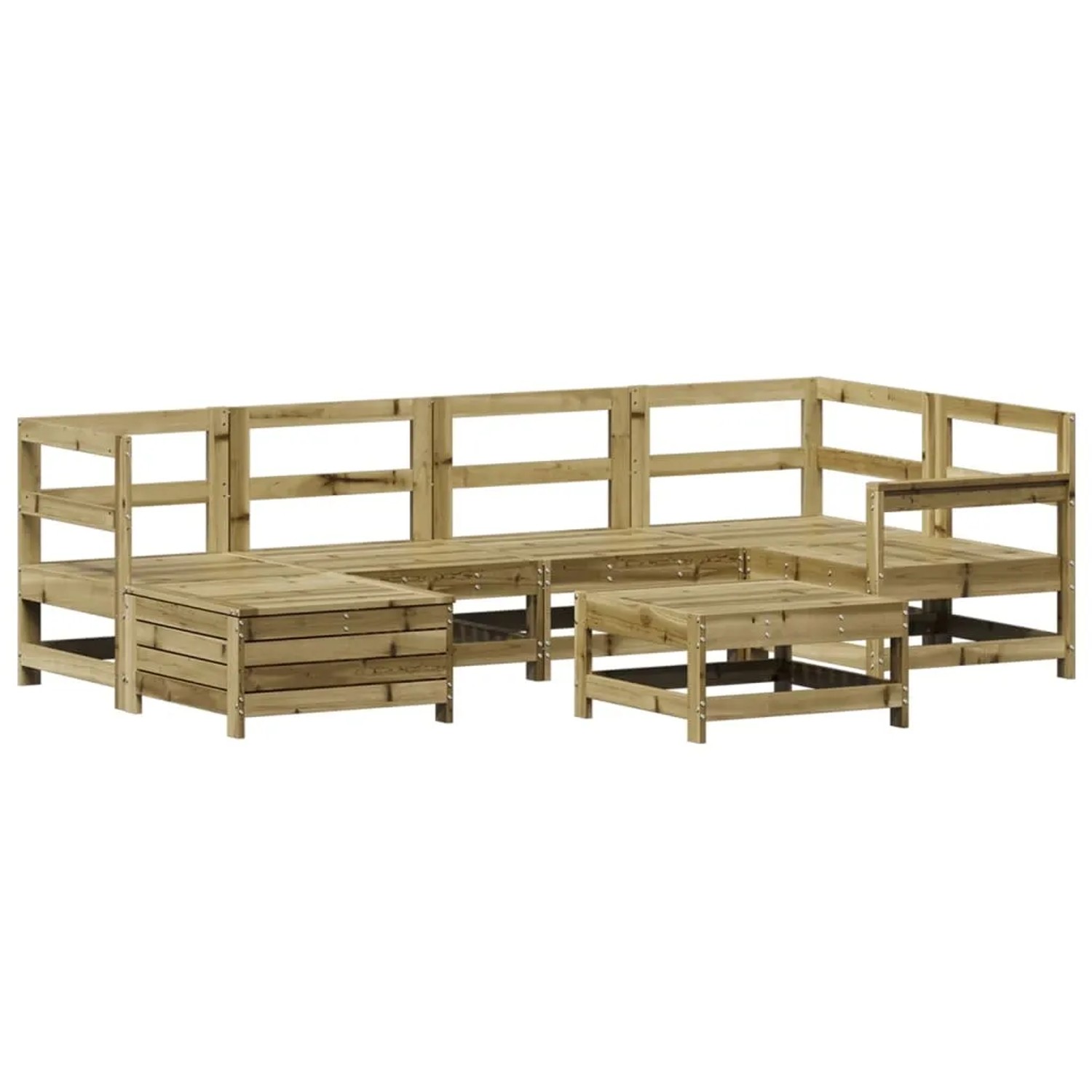 vidaXL 7-Tlg Garten-Sofagarnitur Kiefernholz Imprägniert 3250951 günstig online kaufen