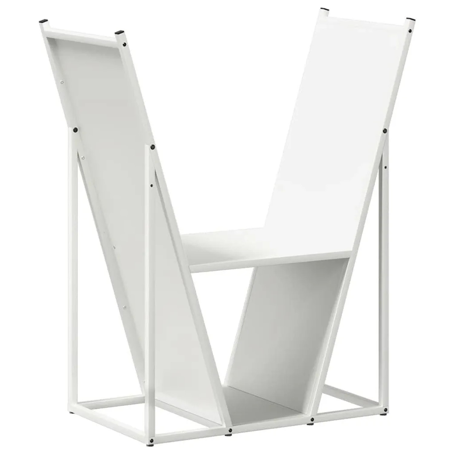 vidaXL Brennholzregal Weiß 69,5x35x81 cm Kaltgewalzter Stahl 864178
