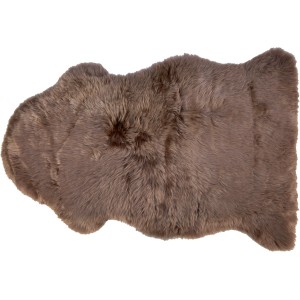 Braunes Schaffell, 60x90 cm, aus echtem Fell für ein gemütliches Ambiente.