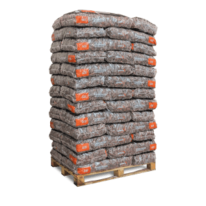 Palette Galamio Pinienrinde Mittel, 39 Säcke à 60l, dekorativer Bodenabdecker.