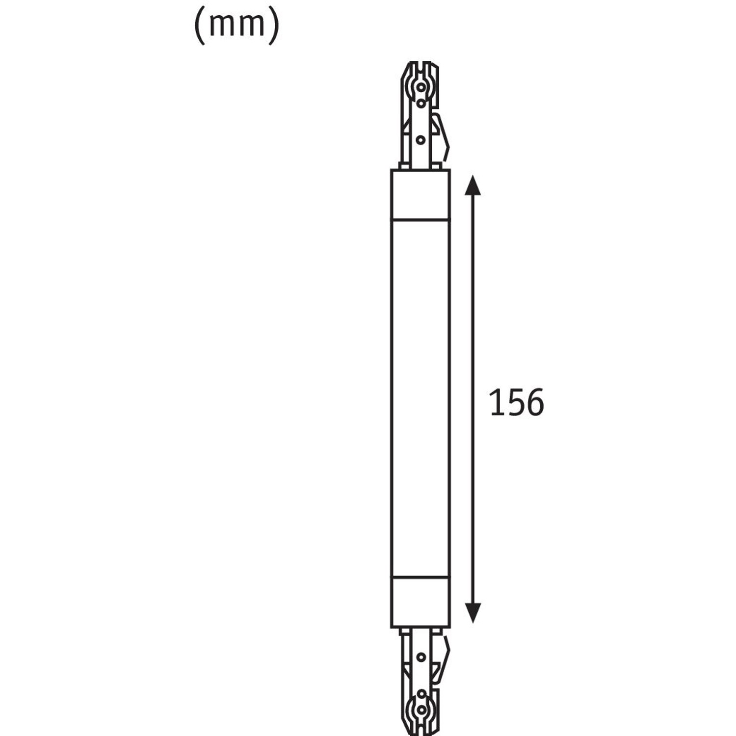 Abbildung des Paulmann URail Flex Verbinders II, schwarz matt, zur flexiblen Verbindung von URail Schienen.
