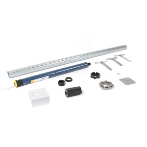 Avosdim Set: Achtkantwelle mit Kabelmotor (9 Nm) und Zubehör für Rollladensteuerung.