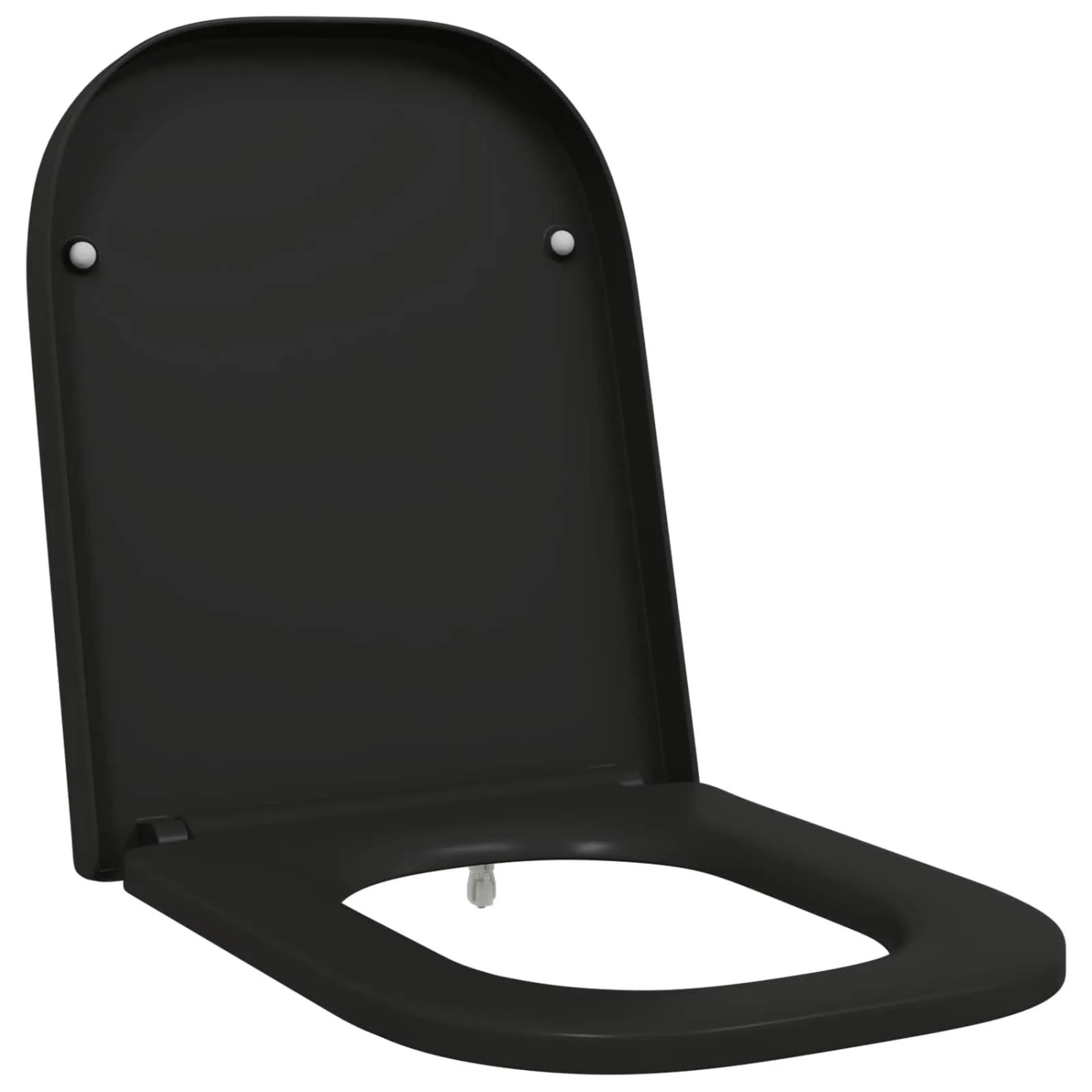 vidaXL Toilettensitz Schwarz 47,5 x 35 x 3,6 cm Duroplast 42002360