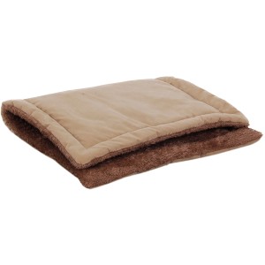 Beige Heim Hunde- und Katzendecke Safari, Größe L (115x71cm), aus weichem Plüsch.