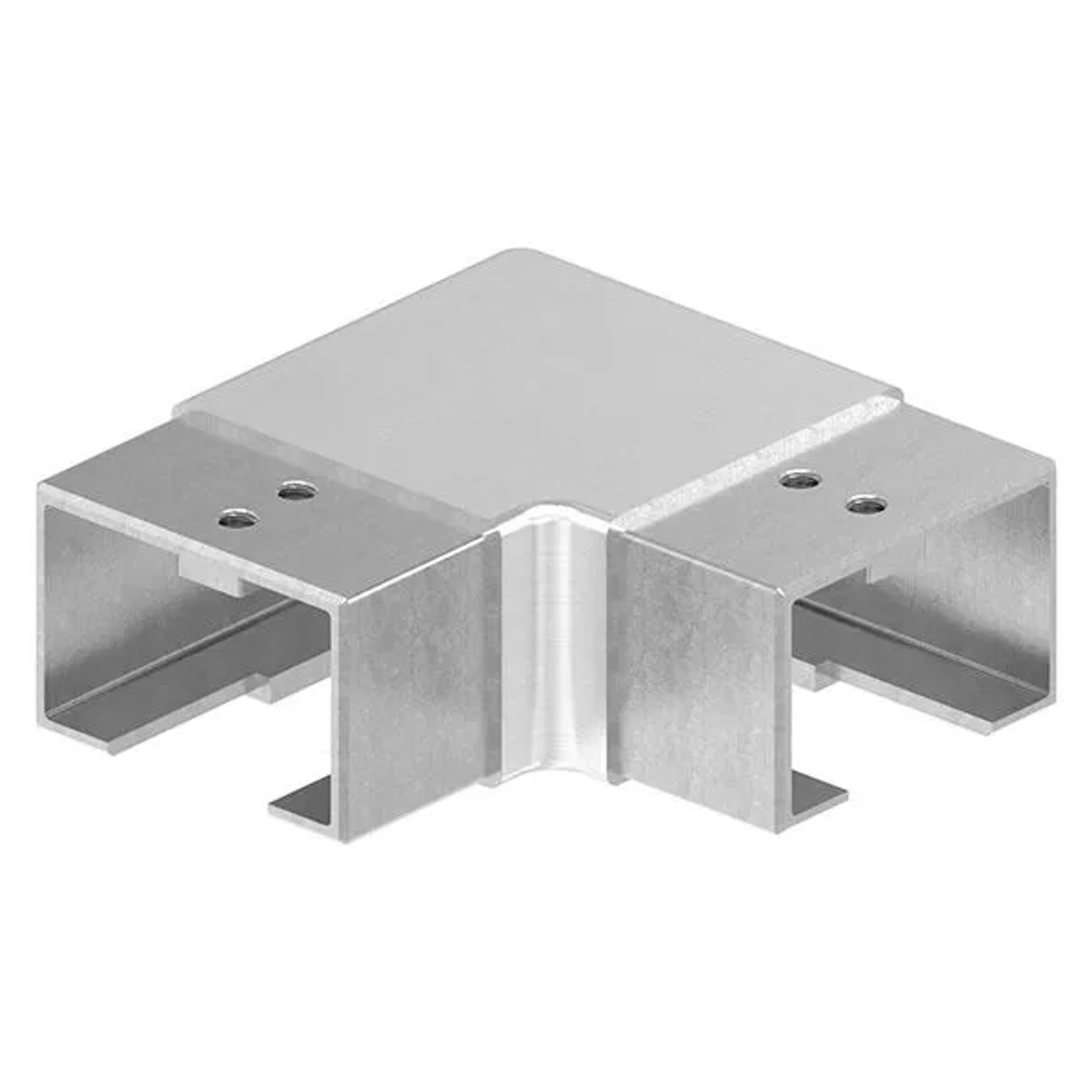 FeNau Verlaufsecke 90 Grad Horizontal Für Quadrat-Nutrohr 60x40 mm V2A