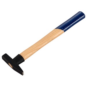 LUX Schlosserhammer 100g mit Eschenstiel und blauem Griffschutz.