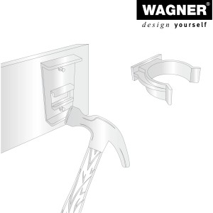 Wagner Sockelverstellfuß, Montage mit Hammer, Möbelbein für Küchenmöbel, 4 Stück.