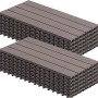 WOLTU WPC Terrassendielen Holz-Optik 30x60cm 12 Stück/2 m² Braun
