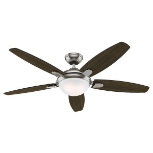 HUNTER Deckenventilator Contempo, 132 cm, Nickel gebürstet, mit Licht und Fernbedienung.
