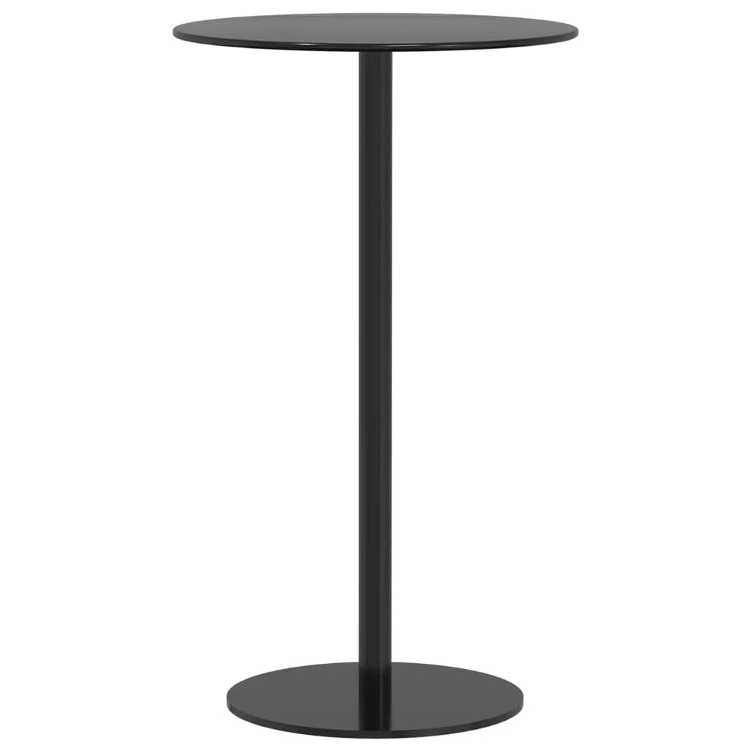 vidaXL Gartentisch Rund Schwarz Ø60x105 cm Stahl 4009309 günstig online kaufen