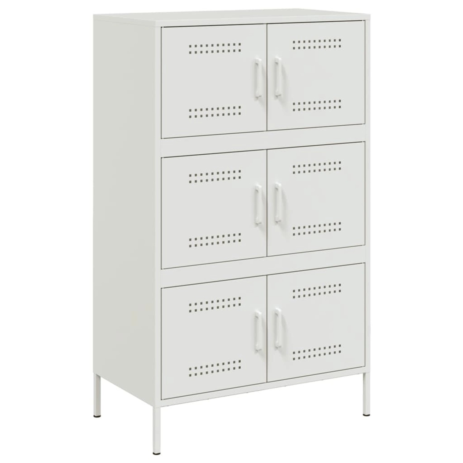 vidaXL Highboard Weiß 68x39x113 cm Stahl 842963 günstig online kaufen