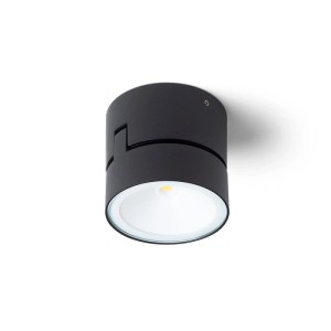 Anthrazitfarbene, kippbare Rendl Flavio LED Außenleuchte für Decken- oder Wandmontage, 6W, IP54.