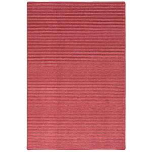 Roter Snapstyle Streifenberber Teppich Marta, 100x100cm, Kurzflorteppich mit Streifenmuster.