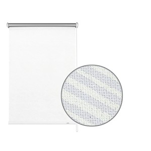 Gardinia Verdunkelungsrollo Thermo Streifen, 52x180 cm, weiß. Rollo für Fenster, mit Thermobeschichtung.