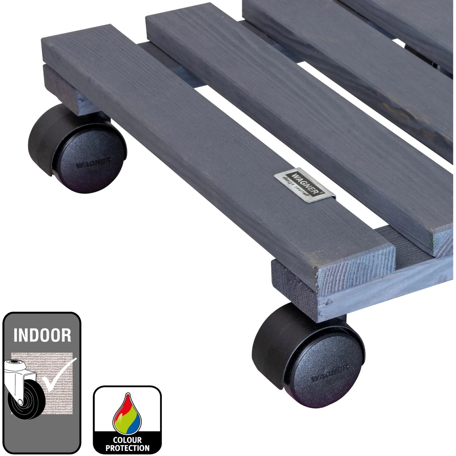Wagner Multi Roller Nature, anthrazit, mit 4 Doppelrollen, Tragkraft 100 kg.