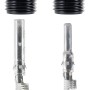 Schwaiger Solar-Stecker/Kupplung Set für Solaranlagen, bestehend aus Stecker, Kupplung und Kontakten.