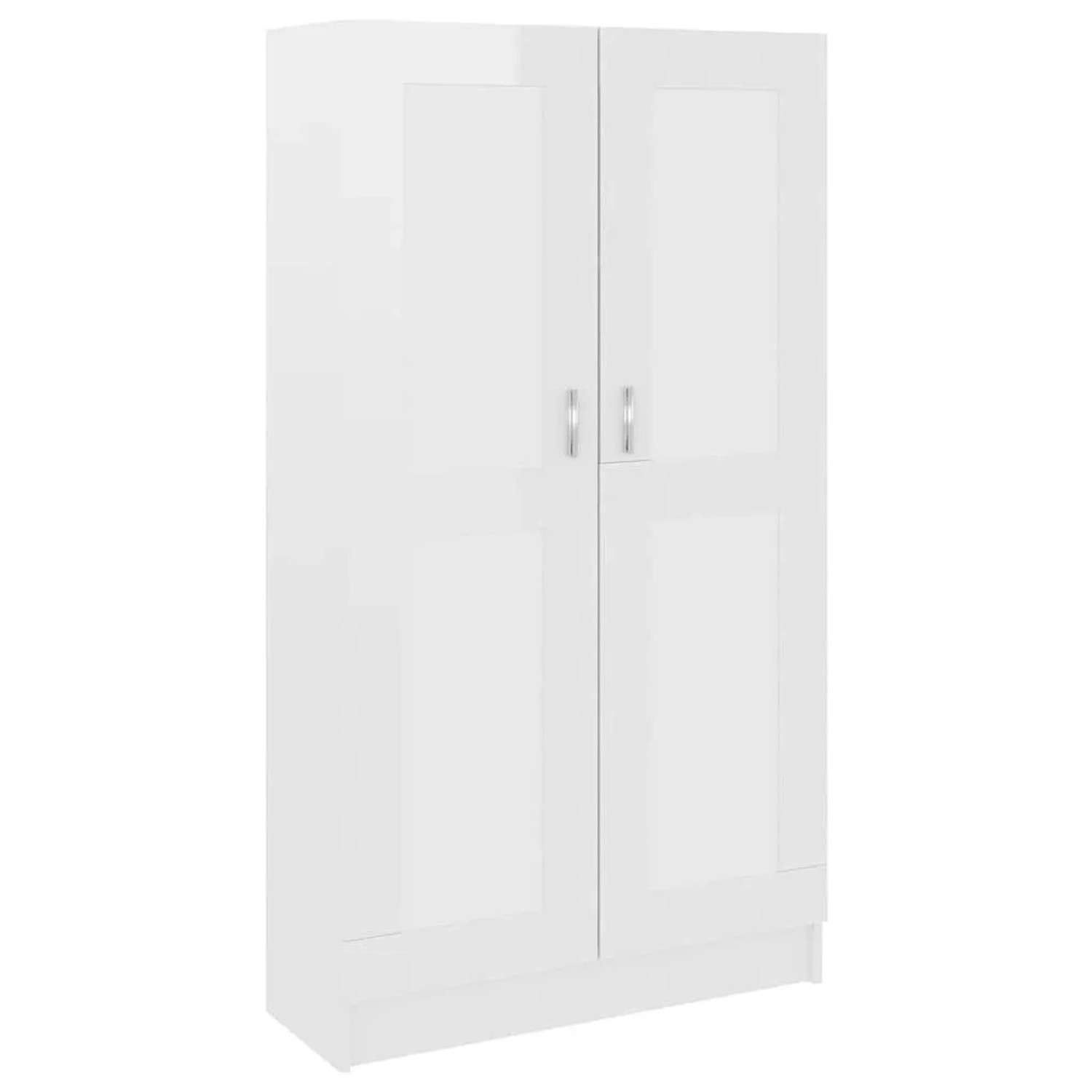 vidaXL Bücherschrank Hochglanz-Weiß 82,5x30,5x150 cm Holzwerkstoff 802729