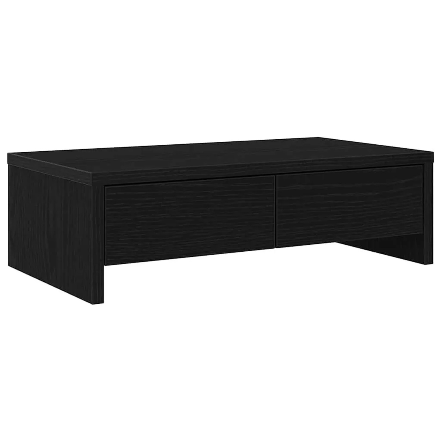 vidaXL Monitorständer mit Schubladen Schwarz Eichen-Optik 50x27x15 cm 868085