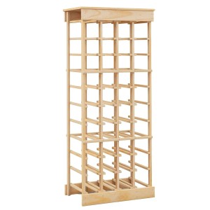 Costway Weinregal Massivholz 40 Flaschen Standard