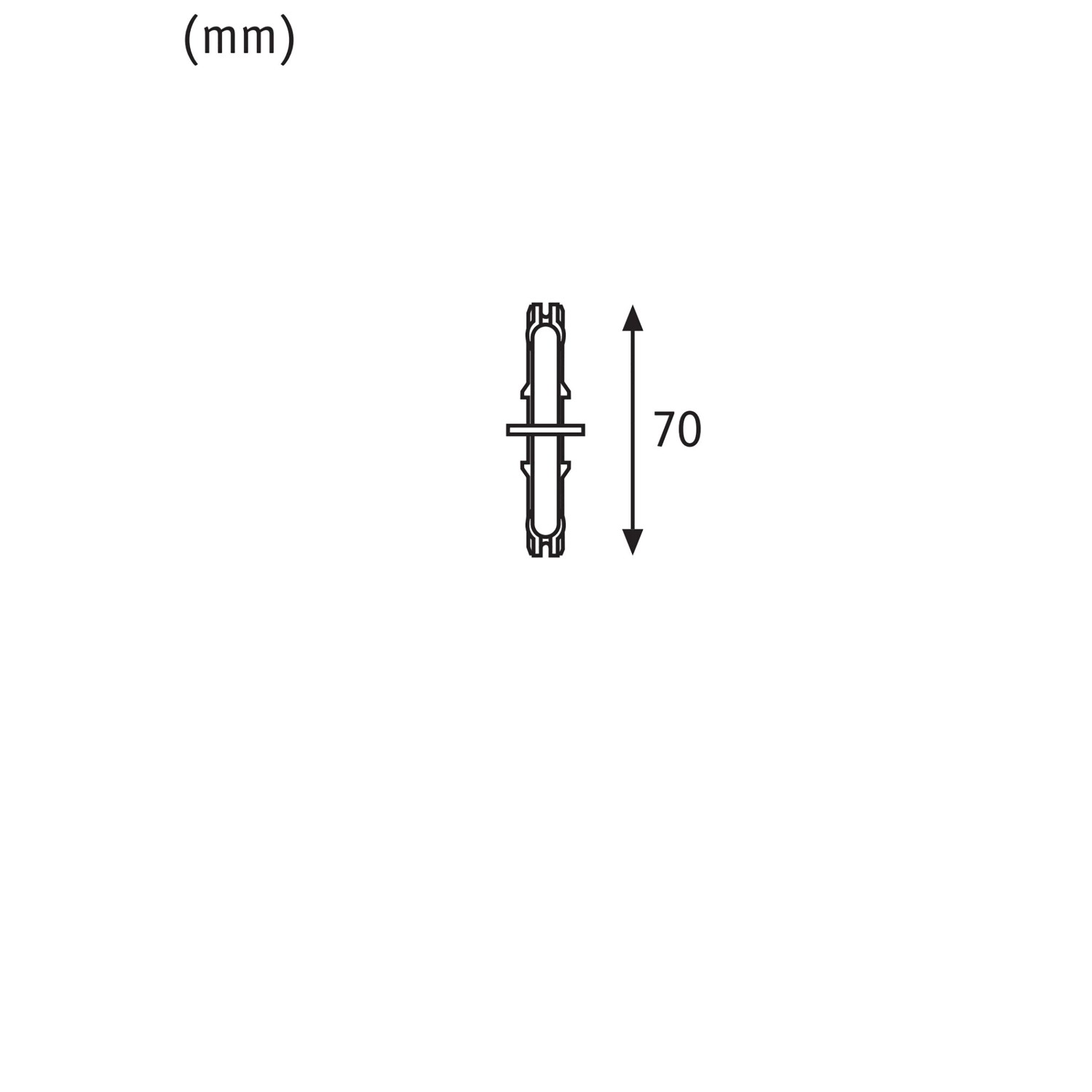 Paulmann URail Stromtrenner, 7cm, signalweiß, für LED-Schienensysteme.