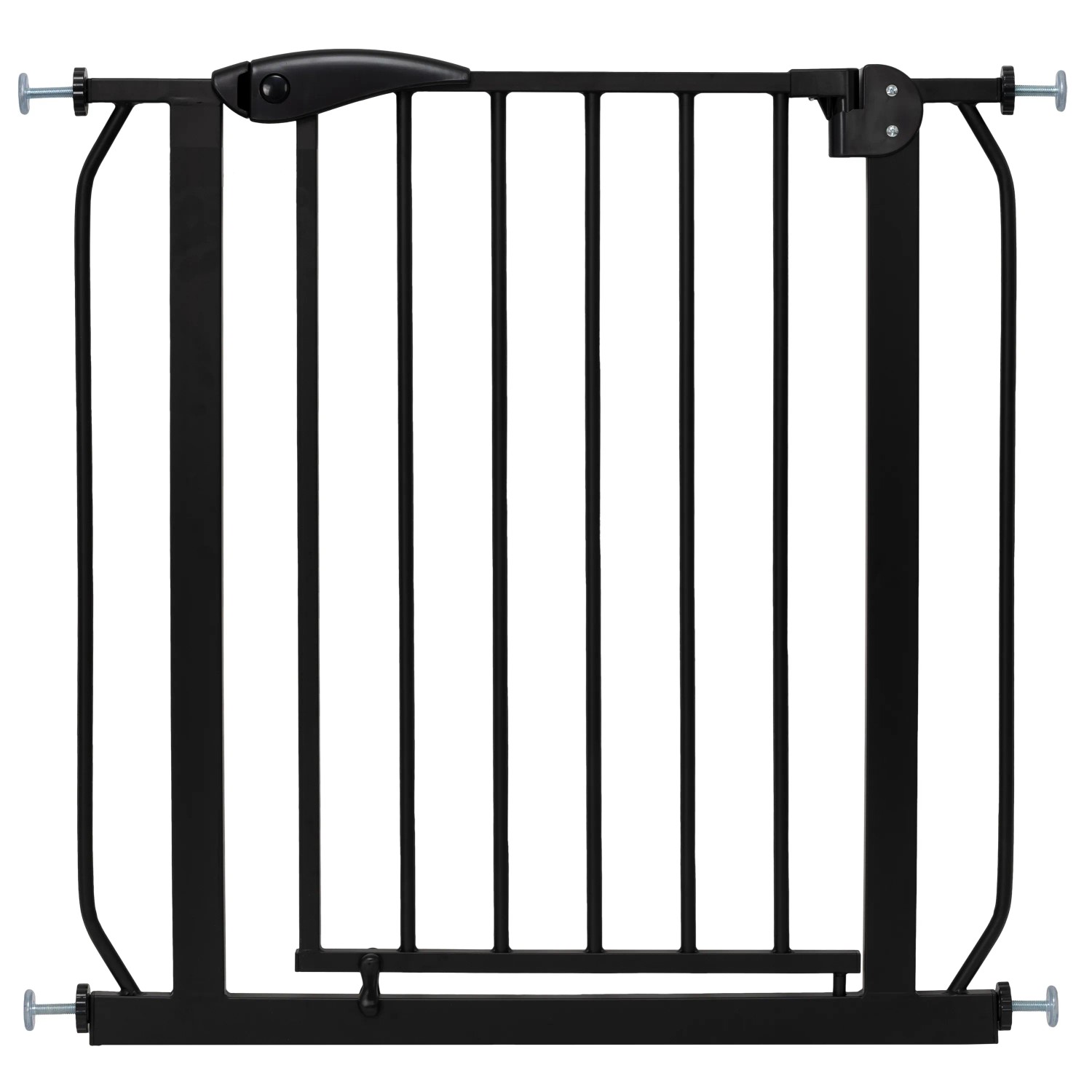 Schwarzes ib style Türschutzgitter Berrin, 95-105cm, ohne Bohren für Kinder und Haustiere.