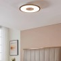 Eglo LED-Deckenleuchte Marmorata, Ø 45 cm, schwarz-weiß mit Sternenhimmel-Effekt.