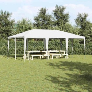 vidaXL Party-Zelt Weiß 600 x 400 x 266 cm Polyethylen und Stahl 42003429