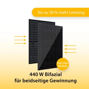 Vale Solarmodul Sunpro 440 Wp Bifazial Full Black