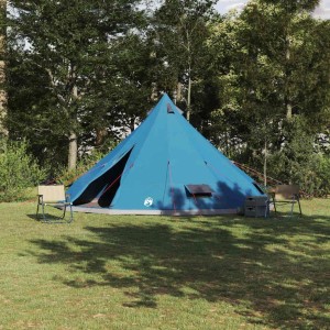 vidaXL Familien-Tipi-Zelt mit Dach Blau und Grau 560 x 560 x 300 cm 42000982