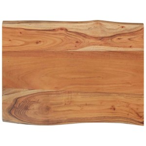 vidaXL Tischplatte aus Akazien-Massivholz, rechteckig, mit Naturkante und deutlicher Maserung.