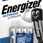 Energizer Ultimate Lithium AAA Batterien, 4er-Pack. Langlebige Lithium-Batterien für Geräte mit hohem Energiebedarf.