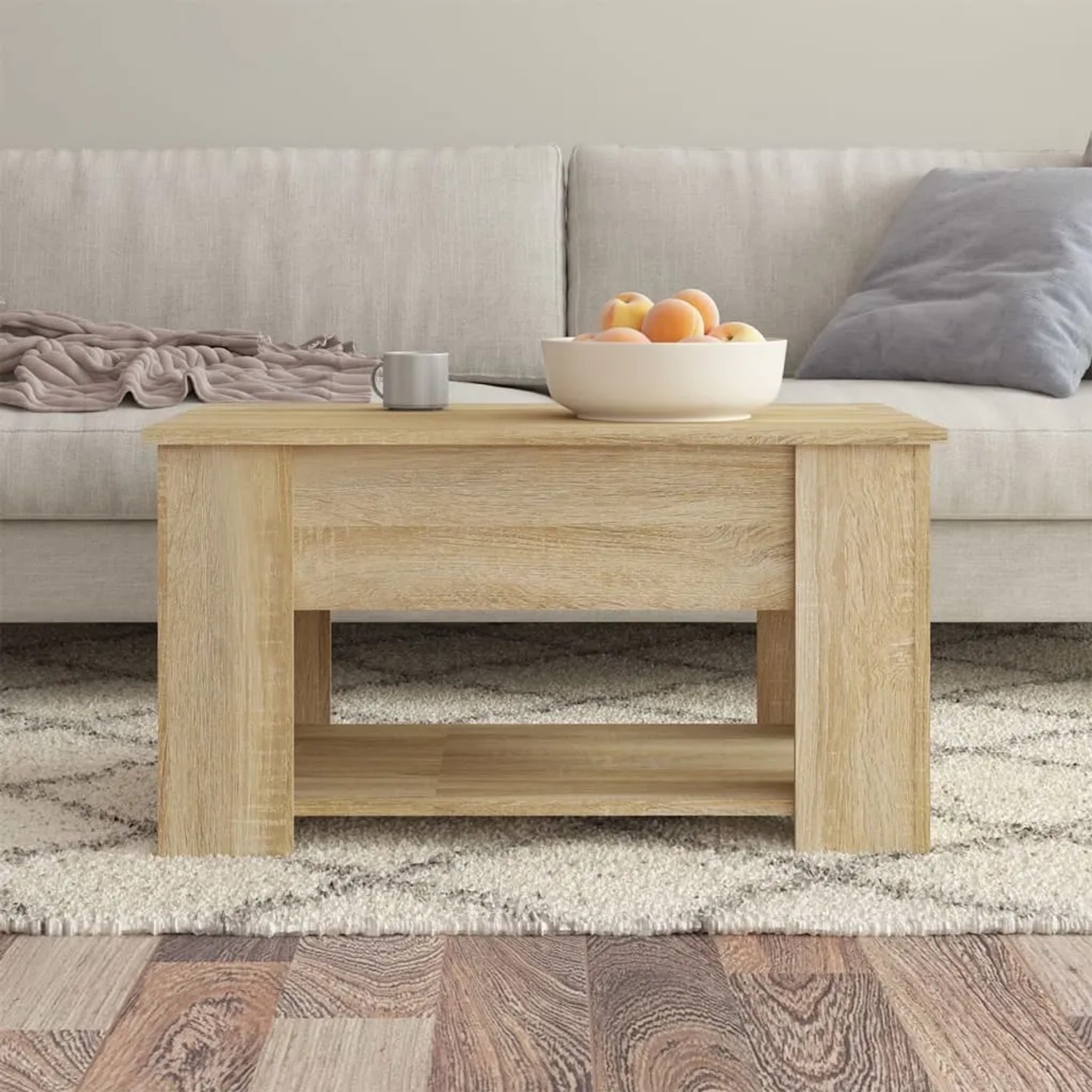vidaXL Couchtisch Sonoma-Eiche 79 x 49 x 41 cm Holzwerkstoff kaufen bei OBI