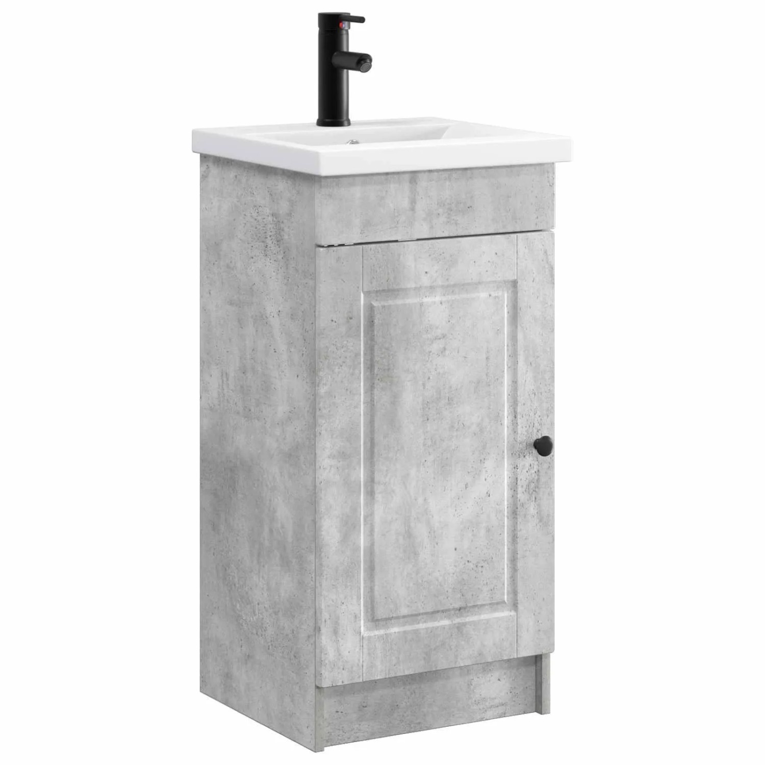 vidaXL Badezimmerschrank mit Waschbecken Betongrau 42 x 40 x 84,5 cm 890057